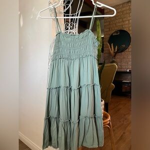 Aeropostale Green Beachy Dress Tiered